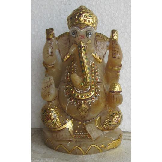 Gemstone God Ganesha Statue